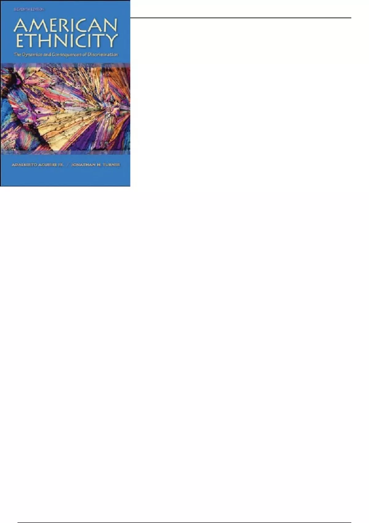Test Bank For American Ethnicity The Dynamics and Consequences of Discrimination 7Th Edition By ...