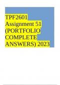TPF2601 Assignment 51 &lpar;COMPLETE ANSWERS&rpar; 2023 