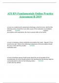 ATI RN Fundamentals Online Practice Assessment B 2019