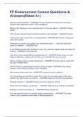 FF Endorsement Correct Questions & Answers&lpar;Rated A&plus;&rpar;