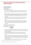 MED MATH QUESTIONS & ANSWERS GRADED A LATEST 2023-2024