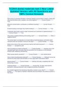 TCDHA dental materials test 3 New Latest  Updated Version with All Questions and  100&percnt; Correct Answers