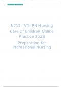 N212- ATI- RN Nursing Care of Children Online Practice 2023