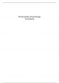 Personality Psychology Test Bank