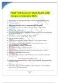 PiCat Test Question Study Guide with Complete Solutions 2023.