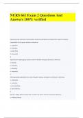 NURS 661 Exam 2 Questions And Answers 100% verified