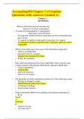 Accounting450 Chapter 1-4 Combine Questions with Answers Graded A&plus;