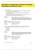 Test Bank for Organization Theory and Design 12th Edition by Richard L&period; Daft&period;