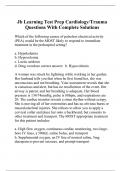 Jb Learning Test Prep Cardiology/Trauma  Questions With Complete Solutions