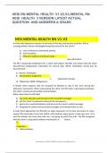 HESI RN MENTAL HEALTH  V1,V2,V3,/MENTAL RN HESI  HEALTH  3 VERSION LATEST ACTUAL QUESTION  AND ANSWERS A GRADE. 