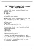 EMT Final Written: Multiple Choice Questions With Complete Solutions
