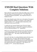 EMS200 final Questions With Complete Solutions