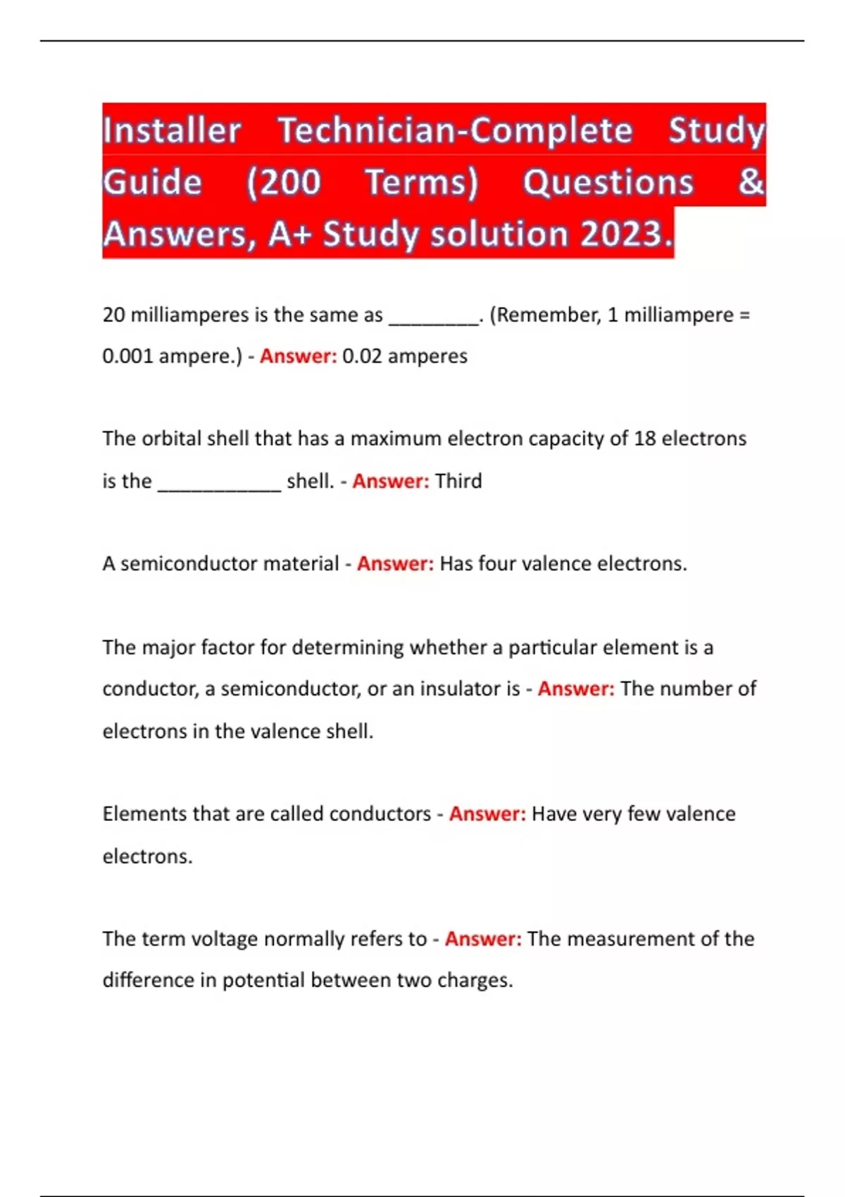 NCTI Installer Book Study, NCTI Field Tech 2 & 3, NCTI 4 to 5, and