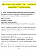 HESI Evolve Comprehensive Exam 1 Questions and Answers 2023 &lpar;Verified Answers&rpar;