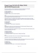 Exam Cram NCLEX-PN PRACTICE QUESTIONS&lpar;answered&rpar;