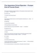Fire Apparatus Drive1 Questions Answered 100&percnt; correct