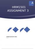 HRM1501 Assignment 3 (COMPLETE ANSWERS) 2023 