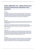 CERT&lowbar;MASTER 1101 - WGU &lpar;D316&rpar; Final Practice Assessment &lpar;Questions And Answers&rpar; 