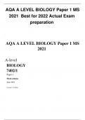 AQA A LEVEL BIOLOGY Paper 1 MS 2021 | Best for 2022 Actual Exam preparation