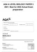 AQA A LEVEL BIOLOGY PAPER 3 | 2021- Best for 2022 Actual Exam preparation