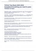TCOLE Test Bank Complete&semi;Everything you need to pass TCOLE is here