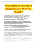 ACQ 202 Module 4 Exam: Part 1 QUESTIONS AND ANSWERS | GRADED A