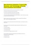 New American Industries, Trusts & Big Business, and Technology & Society exam questions and answers