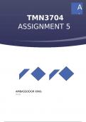 TMN3704 Assignment 5 &lpar;COMPLETE ANSWERS&rpar; 2023