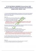 ATI PN MATERNAL NEWBORN Proctored Exam 2020  VERIFIED COMPLETE VERSION QUESTION AND ANSWERS A GRADE LATEST UPDATE  2023.   