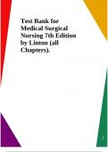 Test Bank for Medical Surgical Nursing 7th Edition by Linton (all Chapters).