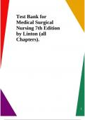 Test Bank for Medical Surgical Nursing 7th Edition by Linton &lpar;all Chapters&rpar;&period;