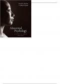 Test Bank For Abnormal Psychology An Integrative Approach 7th Edition By David H.-Barlow
