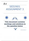 SED2601 ASSIGNMENT 3(COMPLETE ANSWERS) 2023 () 