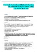 ACTUAL Test bank-Maternity and Pediatric Nursing 4th Edition Ricci Kyle Carman-100_ Top scores-2023-2024 .pdf