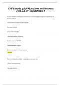 CHFM study guide Questions and Answers (100 out of 100) GRADED A