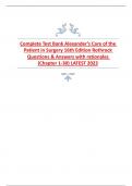 Alexanders care of the patient in surgery 16th edition by Rothrock testbank.