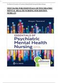 Essentials of Psychiatric Mental Health Nursing 8th Edition Concepts of Care in Evidence- Based Practice 8th Edition Morgan Townsend Test Bank | Latest 2022