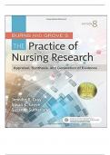 Test Bank For Burns and Grove's The Practice of Nursing Research: Appraisal, Synthesis, and Generation of Evidence 8th Edition||ISBN NO-10,9780323377584||ISBN NO-13,978-0323377584||All Chapters||Complete Guide A+