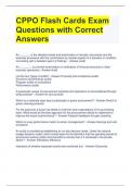 CPPO Flash Cards Exam Questions with Correct Answers 