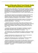 State of Nevada Work Card Study Guide 2023 Exam Questions & Answers