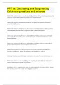 PPT 11 Disclosing and Suppressing Evidence questions and answers&period;