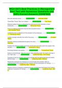 WGU D073 Best Practices in Management EXAM with ALL Questions and 100&percnt; Correct Answers &lpar;VERIFIED&rpar;