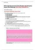 PALS Self-Assessment ECG Rhythm Identification Exam With Rationale 2023-2024 GRADED A+