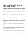 CSUF MKTG 351 Exam 1  2023 with 100% correct answers