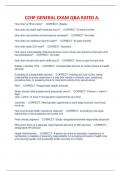 CCHP GENERAL EXAM Q&A RATED A&period;