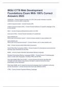 WGU C779 Web Development Foundations Exam With 100% Correct Answers 2023