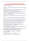 CCHP EXAM WITH COMPLETE SOLUTIONS RATED A&period;