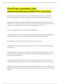 Oral Exam questions and answers&lpar;chinese&rpar;verified for accuracy