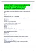 WGU D278 Pre-Assessment Scripting And Programming Foundations Questions And Answers 2023