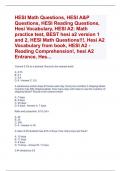 HESI Math Questions, HESI A&P Questions, HESI Reading Questions, Hesi Vocabulary, HESI A2: Math practice test, BEST hesi a2 version 1 and 2, HESI Math Questions!!!, Hesi A2 Vocabulary from book, HESI A2 - Reading Comprehension!, hesi A2 Entrance, Hes...